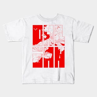 Dalian, Liaoning, China City Map Typography - Oriental Kids T-Shirt
